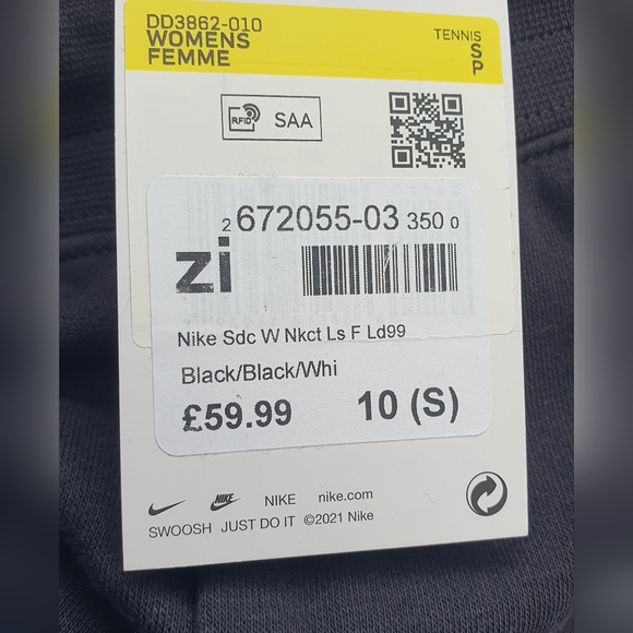 Nike NKct Ls F Ld99 Mesh joggers womens black 10s BNWT - Picture 9 of 10